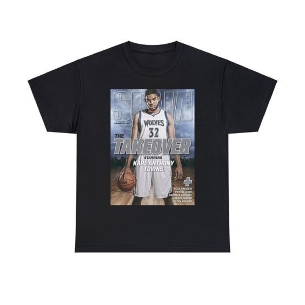 Karl Antony Towns KAT Minnesota Timberwolves NBA Slam Cover T-Shirt - Picture 1 of 4